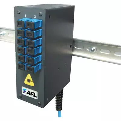 Austfibre LOADED DIN RAIL ENCLOSURE 12F OM3 LC SPLICING