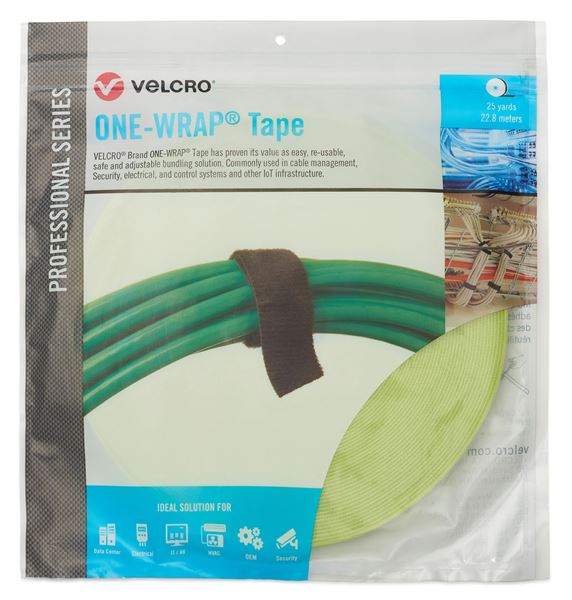 CDL Velcro One-Wrap Cable Tie Green 12.5mm x 22.8m