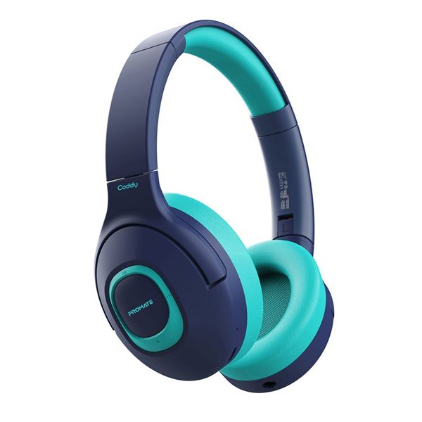 CDL Promate Child-Safe Wireless Over-Ear Headphones for Kids - Aqua