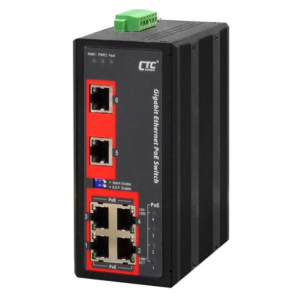 CDL CTCUnion Unmanaged PoE Switch 6x 10/100/1000Base-T 6 Port Gigabit