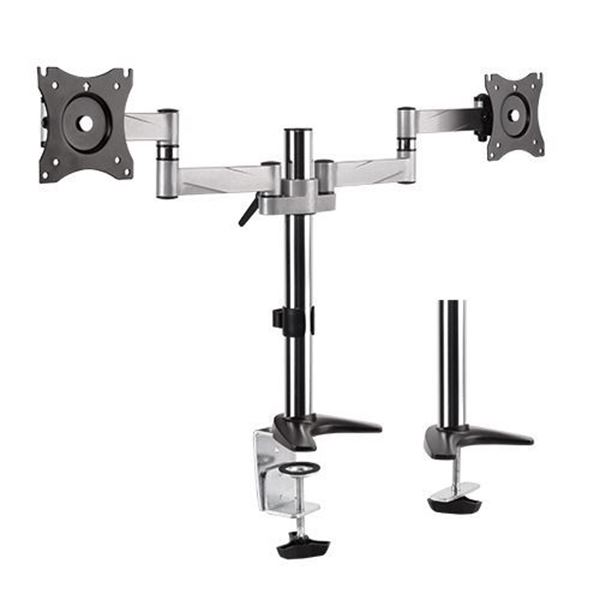 CDL Brateck Monitor Bracket Dual Desk Mount 13-27inch Max 8kg Per Arm