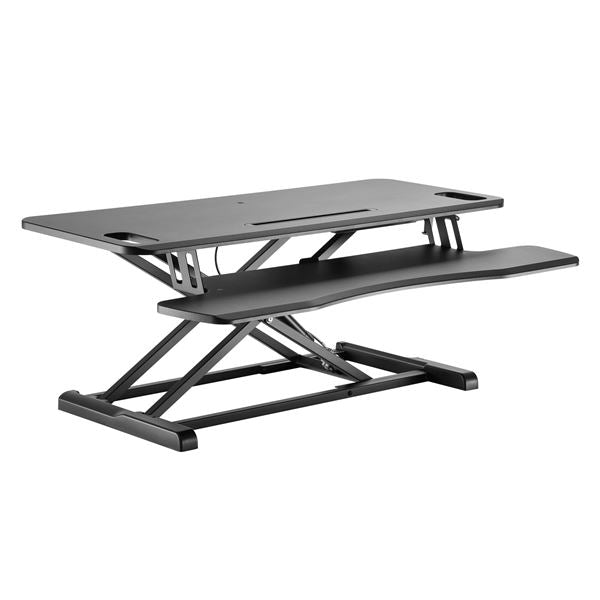 CDL Brateck Electric Scissor Lift Desktop Sit-Stand Workstation Black