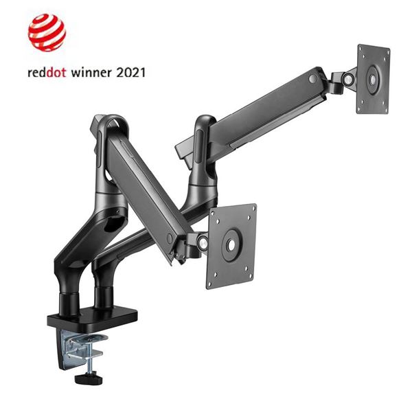 CDL Brateck 17'-32' Premium Aluminium Dual Spring-Assisted Desk Mount- Black
