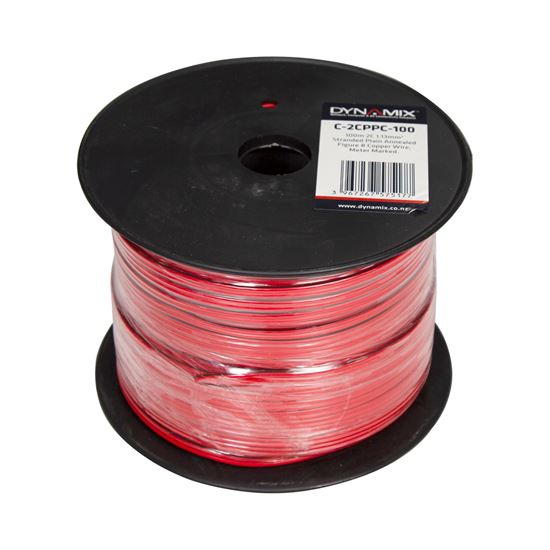 CDL Dynamix 100m 2C 1.13mm Bare Copper Red/Black Trace Figure 8x