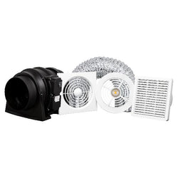 Legrand 150mm Inline Shower  Fan Kit With Light
