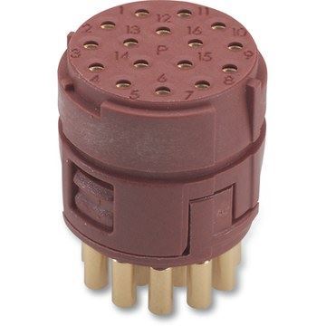 Lapp EPIC M23 16P BLM Insert + Female Solder Contacts. Anti-clock