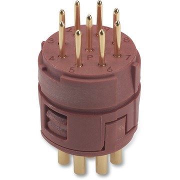 Lapp EPIC M23 9P SLM Insert + Male Solder Contacts. Anti-clockwis