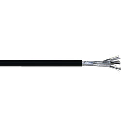 Firstflex 4 Pair x 0.5mm Overall Foil Screen Instrument Cable SPVC 0.6/1KV ES/CS Black