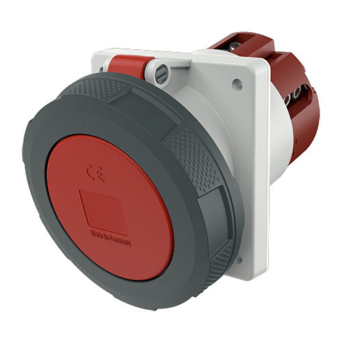 Mennekes Socket 125A 5pin 6h Panel Mount Angled IP67