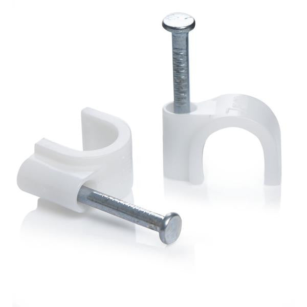 Klein Alco Cable Clip Round Dia 18mm 100Pk White