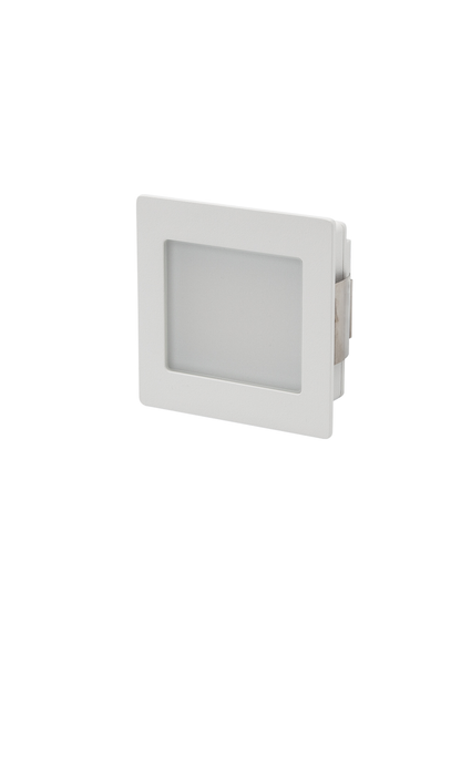 Halcyon Designline Silver Recessed Wall Light Frosted Diffuser 3W 700mA 3K/4K Switchable - Driver Not Included