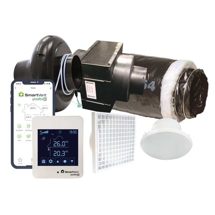 Simx SmartVent Positive3 SV01P3 - 1 Room System for Homes up to 100m2