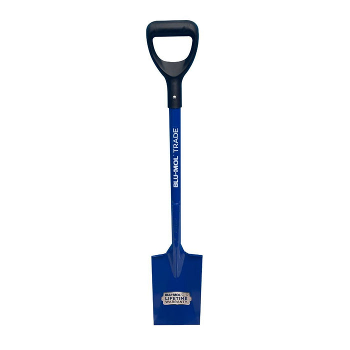 Blu-Mol Trade Heavy Duty Contractors Spade Short Steel Spinal Rod D Handle