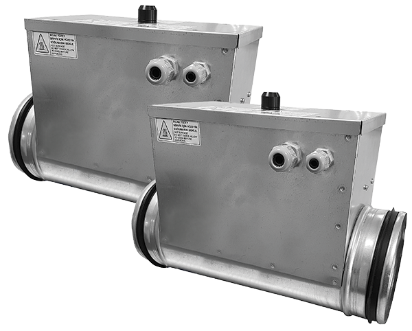 Smartvent Duct Tempering Heater for Home Ventilation 200mm 2kW x 2