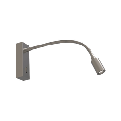 Glight Led Reading Light 2W IP21 3000K Non Dim Satin Nickel