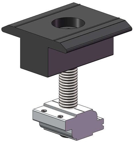 Smiths Clenergy PV Ezrack Inter Clamp Standard 30m with Grounding Pins Black Anodized