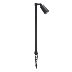 Halcyon Exterior Spike Spot Light Tall IP65 7W DIM 24VDC CV 2700K-Sand Black