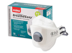 Esko P2 Flat Fold Respirator With Valve Box Of 10 (Teal Box)