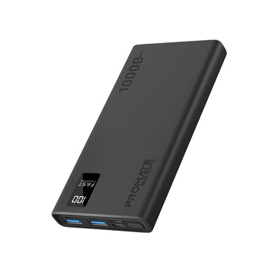 ** POA - Price on Application ** PROMATE 10000mAh Power Bank with Smart LED Display & Super Slim Black