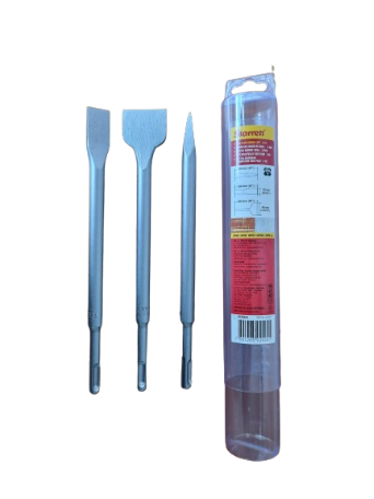 Starrett 3pce SDS Chisel Bit Set