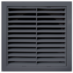 Manrose Duct Grille 125mm Square Grey Fixed Louvre