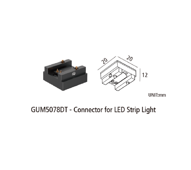 Glight Power Connector for GUM5081 Track to Connect Led Strip