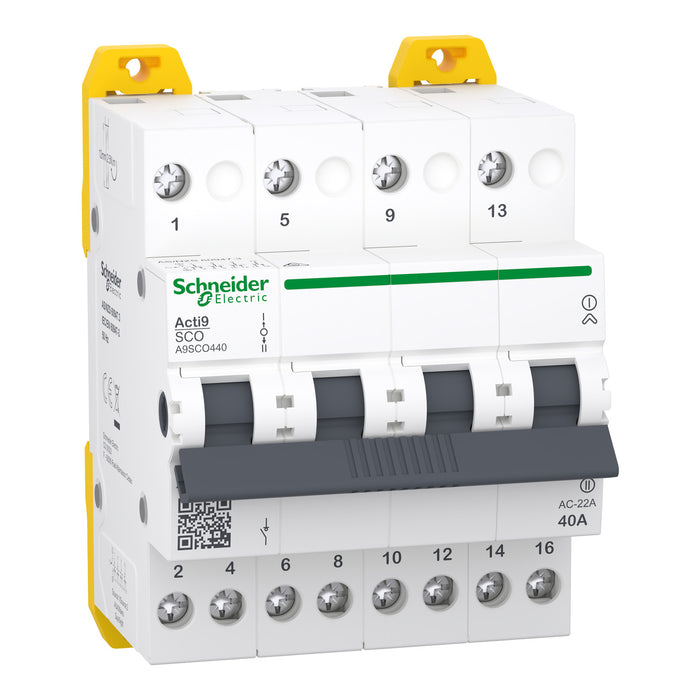 Schneider Electric Acti9 iSSW Changeover Switch I-O-II 4P 40A