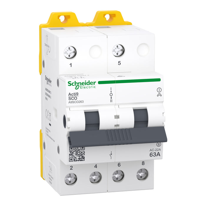 Schneider Electric Acti9 iSSW Changeover Switch I-O-II 2P 63A