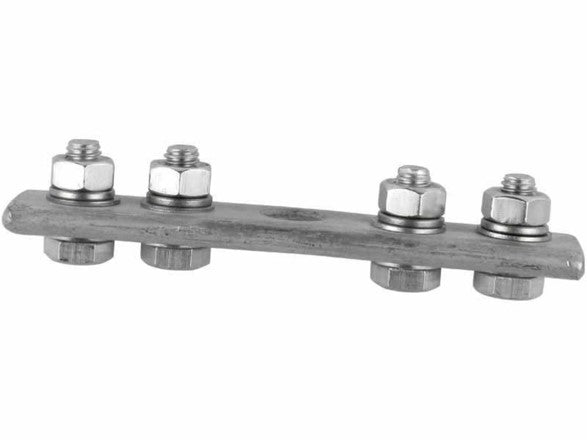 ** POA - Price on Application ** Transnet Earth Bar Tinned Copper 4 Stud x M12