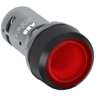 ABB Compact Push Button Momentary Flush Red 1NC