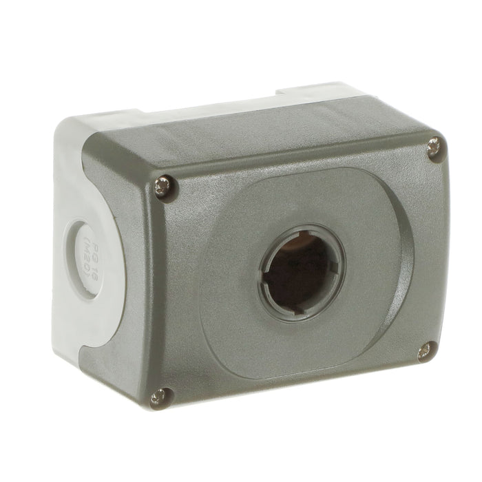 ABB Push Button Enclosure Single Hole Grey