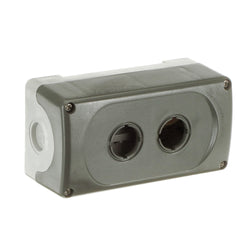 ABB Push Button Enclosure Double Hole Grey