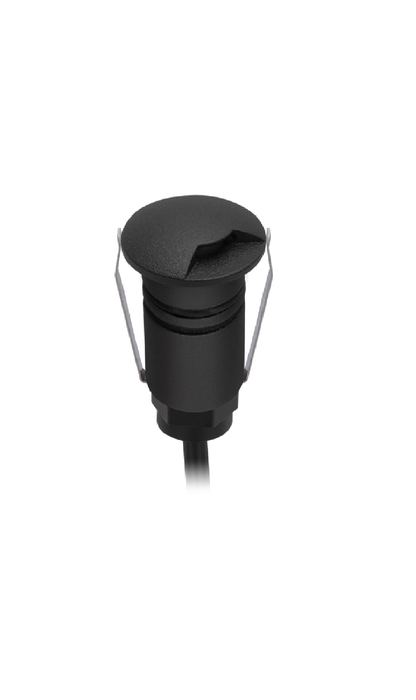 Halcyon Round One-Way Mini Recess Black 316 Stainless 1W 8-25VDC 3000K IP67