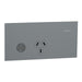 Clipsal Solis T Single Connected Switched Socket Platinum