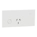 Clipsal Solis T Single Connected Switched Socket White Ceramic