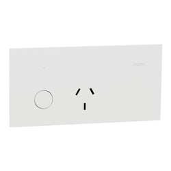 Clipsal Solis Single Connected Switched Socket Matte White