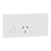 Clipsal Solis Single Connected Switched Socket Matte White