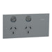 Clipsal Solis T Socket Sw Horiz Twin 10A Platinum