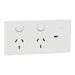 Clipsal Solis Socket Sw Horiz Twin 1ExUSBC 10A Matte White