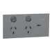 Clipsal Solis T Socket Sw Horiz Twin 1ExUSBC 10A Platinum
