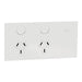 Clipsal Solis T Socket Sw Horiz Twin 10A White Ceramic