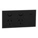 Clipsal Solis Socket Sw Horiz Twin 10A Matte Black