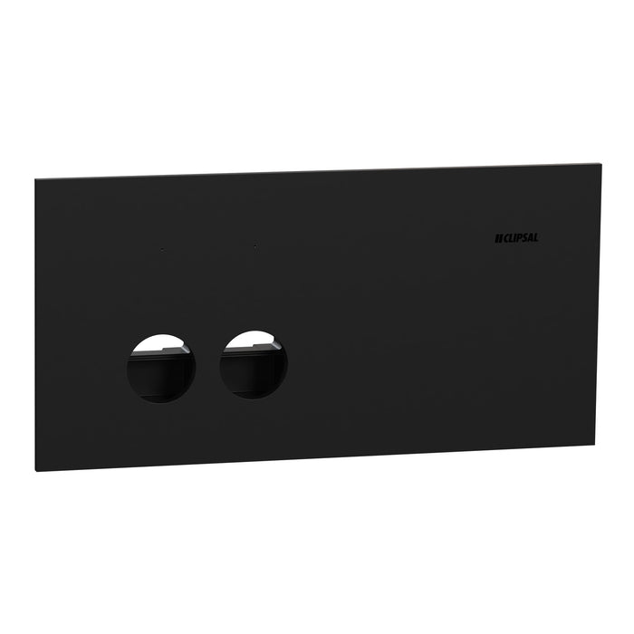 Clipsal Solis Switch Grid and Cover Horiz 2G Matte Black