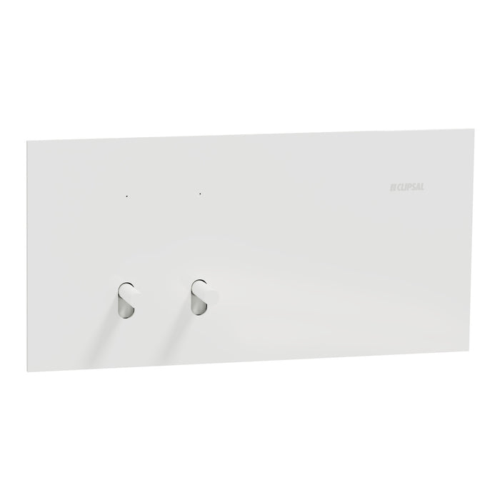 Clipsal Solis T Switch Horiz 2G 10AX White Ceramic