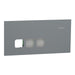 Clipsal Solis T Grid and Cover Horiz 3G Comm Plate Platinum