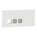 Clipsal Solis T Grid and Cover Horiz 3G Comm Plate White Ceramic