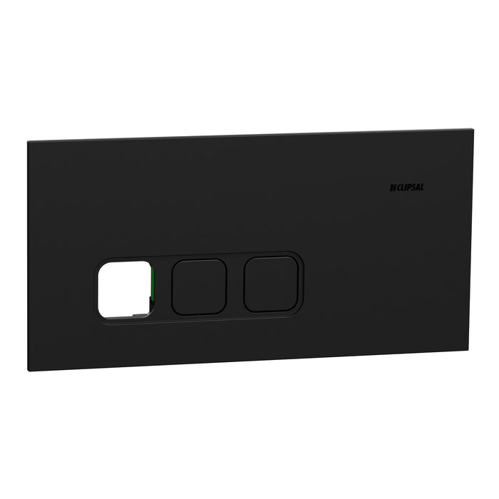 Clipsal Solis Grid and Cover Horiz 3G Comm Plate Matte Black