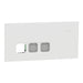 Clipsal Solis Grid and Cover Horiz 3G Comm Plate Matte White
