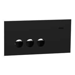 Clipsal Solis Switch Grid and Cover Horiz 3G Matte Black