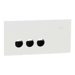Clipsal Solis Switch Grid and Cover Horiz 3G Matte White
